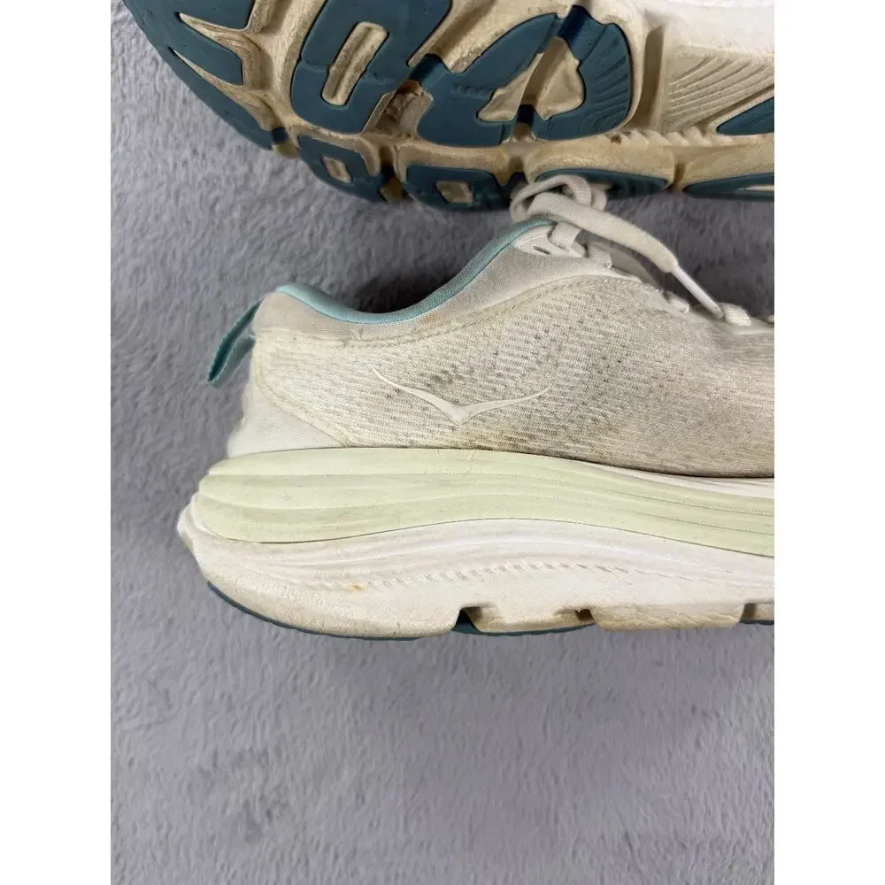 HOKA Gaviota 5 Womens Size 9.5B Running Shoes Size 10 White Teal